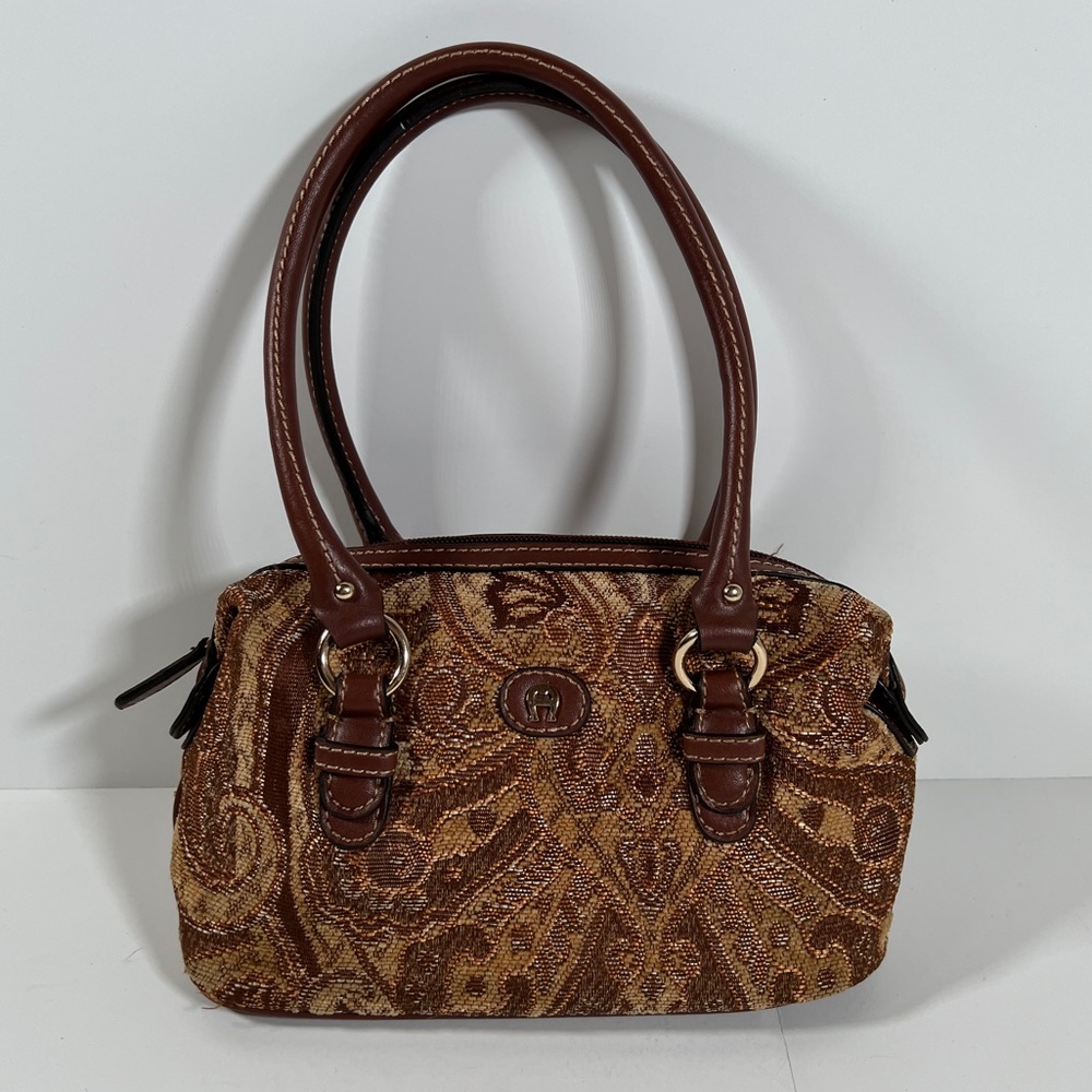 Brown Etienne Aigner Carpet Purse Handbag